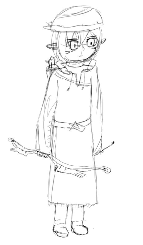 Rough sketch of my Mabinogi character